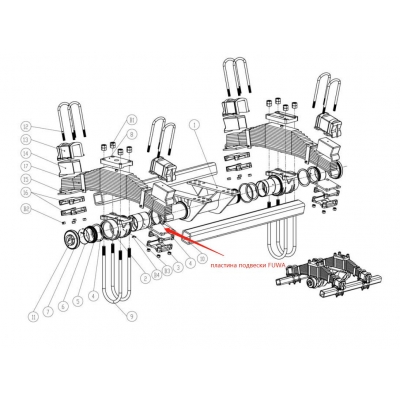 Пластина подвески FUWA полуприцеп