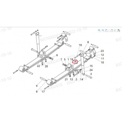 Подушка передней рессоры KRAN XCT25