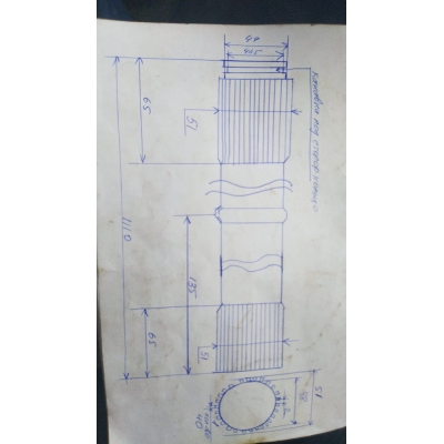 Полуось (левая) 40 шлицев/ L1110/ Ø51/ KRAN XCT55_S 2020